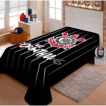 Cobertor Jolitex Poliester Corinthians Raschel Plus Solteiro