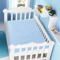 Cobertor Jolitex Poliéster Relevo Touch Texture 0,80x1,10m Azul