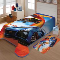 Cobertor Jolitex Solteiro Raschel Toque Macio Hot Wheels