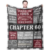 Cobertor Joyloce, presente de aniversário de 60 anos para homens, 152x127cm Cobertor Joyloce, presente de aniversário de 60 anos para homens, 152x127cm