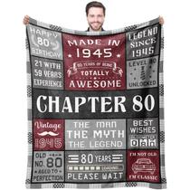 Cobertor Joyloce, presente de aniversário de 80 anos para homens, 152x127cm Cobertor Joyloce, presente de aniversário de 80 anos para homens, 152x127cm