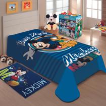 Cobertor Juvenil Disney Mickey Mouse e Pluto Jolitex Azul