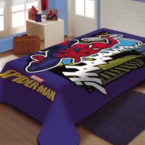 Cobertor Juvenil Raschel Macio Homem Aranha Marvel Jolitex