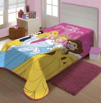 Cobertor Juvenil Raschel Plus Charme de Princesas Disney Jolitex