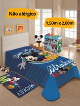 Cobertor Juvenil Raschel Plus Mickey Feliz Disney Azul Jolitex Cobertor Juvenil Raschel Plus Mickey Feliz Disney Azul Jolitex