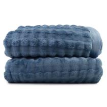 Cobertor King Altenburg Plush Desert Azul Balneario - 135011