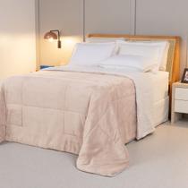 Cobertor KING dupla face sherpa manta fleece matelasse