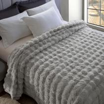 Cobertor King Prata Toque de Seda Ocean Relevo Lili Katz