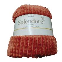 Cobertor King Rozac Splendore Laranja Canelado Cobertor King Rozac Splendore Laranja Canelado