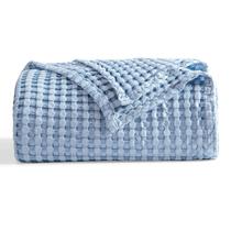 Cobertor King Size Bedsure em Algodão Waffle - Azul Celeste - Toque Refrescante Cobertor King Size Bedsure em Algodão Waffle - Azul Celeste - Toque Refrescante