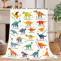 Cobertor Knerova Dinosaur Decor, lã de flanela de pelúcia supermacia Cobertor Knerova Dinosaur Decor, lã de flanela de pelúcia supermacia