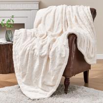 Cobertor Krifey Faux Fur Super Soft Cozy Ivory 125x150cm