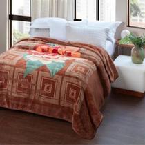 Cobertor Kyor Plus 420g/m² Casal 180x220cm Viena Marrom Jolitex Ternille