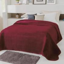 Cobertor Kyor Plus Unicolor Vinho 1,80mx2,20m - Jolitex