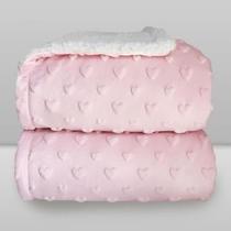 Cobertor Laço Bebê Microfibra Plush com Sherpam Hearts