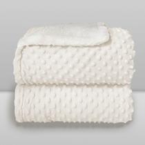 Cobertor Laço Bebê Plush Com Sherpa Dots Bolinhas