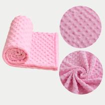 Cobertor Leve para Bebê Rosa Poá Baby Deluxe Manta Infantil Temática de Inverno para Enxoval Funcional 80x110cm