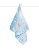 Cobertor Little Giraffe Luxe Soft Satin Trim 43x43 cm azul Cobertor Little Giraffe Luxe Soft Satin Trim 43x43 cm azul