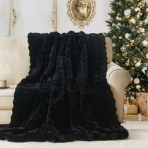 Cobertor Lotus Karen Faux Fur Preto 130x150cm