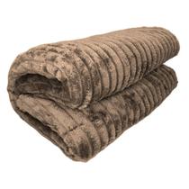 Cobertor luster - casal - marrom - corttex