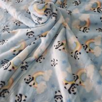 Cobertor Luxo Menino Pandinha Super Macio manta Microfibra 100x80 cm Recém Nascido