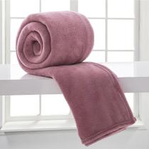Cobertor Manta Aconchego Queen Ultrasoft Dupla Face - Rosê - 100% Poliéster