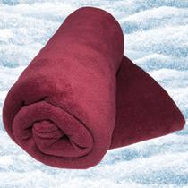 Cobertor Manta Aconchego Queen Ultrasoft Dupla Face Vinho