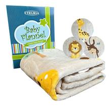 Cobertor Manta Baby Infantil Flannel Etruria Toque de Seda Animais