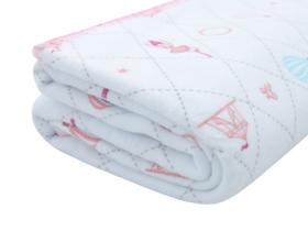 Cobertor manta bebe linha Circus menina tecido 100% algodão - Minasrey