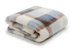 Cobertor manta bebê prime xadrez azul