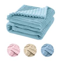 Cobertor Manta Bebê Wave Berço Duplo Antialérgico Azul