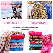 Cobertor Manta Casal 2,00X1,80 Microfibra Fleece Soft lisa Cor:Estampada