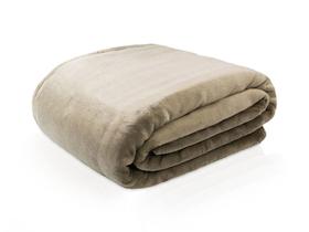 Cobertor manta casal microfibra 300g/m2 velour - camurça - TemEmCasa