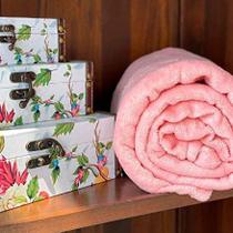 Cobertor Manta Casal Padrão Anti Alérgico rosa - ATACADO LINDA CASA