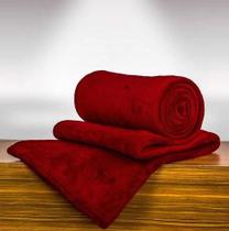 Cobertor Manta Casal Padrão Anti Alérgico vermelho Vivo