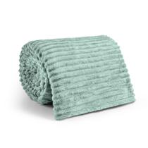 Cobertor Manta Casal Padrão Canelado Fleece Soft Macio 1,80 m x 2,00 m