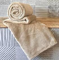 Cobertor Manta Casal Padrão Marrom Anti Alérgico palha - atacado linda casa