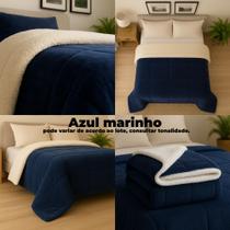 Cobertor Manta Casal Queen Alaska Quente Pro Frio Manta Sherpa 150 Pele de Carneiro