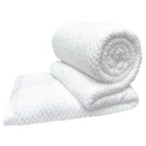 Cobertor Manta Casal Queen King Extra Macio Popcorn Branco