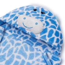 Cobertor Manta Com Capuz Bordado Estampado Girafinha Quentinha e Macia