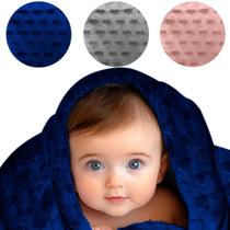 cobertor /manta coração flannel bebê em 03 cores 1,00m x 1,20m