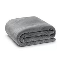 Cobertor Manta de Microfibra Neo Velour 300g Solteiro 1,50 x 2,20 Cinza Camesa