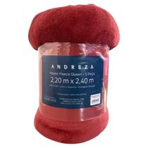 Cobertor Manta De Microfibra Queen Vermelho 2,40mX2,20m Cobertor Manta De Microfibra Queen Vermelho 2,40mX2,20m