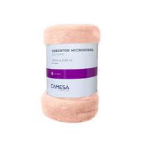 Cobertor Manta de Solteiro Microfibra Antialérgico 1,5x2,2m Rosa Blush - Camesa