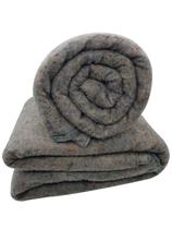 Cobertor manta doacao solteiro do bem kit com 10 unidades - 130 x 200 - cinza