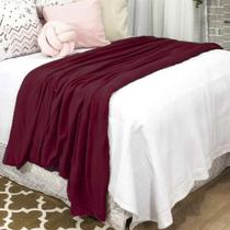 Cobertor Manta Essence Frio Casal Inverno - Vinho