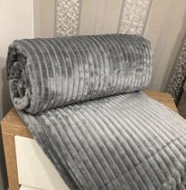 Cobertor Manta Fleece Casal Queen Canelada Grossa 01 Peça