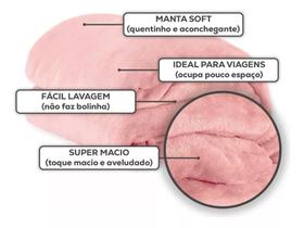 Cobertor Manta Fleece Solteiro Gigante Lisa Super Macia 1,80 X 2,00 Anti alergica