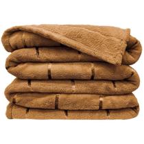 Cobertor Manta Fluffy Casal Queen 2,40m X 2,20m - Caramelo