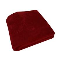 Cobertor Manta Frio Casal Inverno Liso Microfibra - Bordô